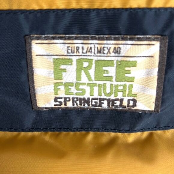 Springfield Free Festival Down /Feather Puffer Vest Black Yellow size L - Picture 9 of 11